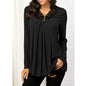 Printed V-neck Long Sleeve Lace Top.