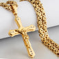 mens gold Jesus Christ Holy chain necklace