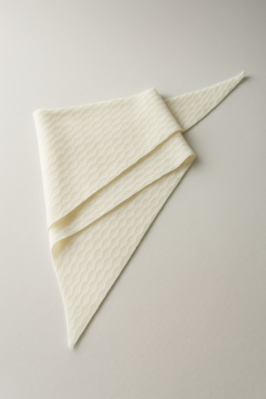 Angora and Wool | Triangle Knit Scarf (solid, beige) Silverlyne