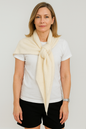 Angora and Wool | Triangle Knit Scarf (solid, beige) Silverlyne