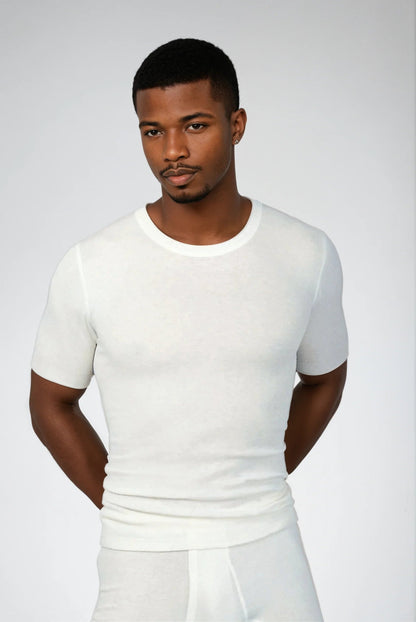 Angora and Wool | Short sleeve base layer shirt (Men's) Silverlyne