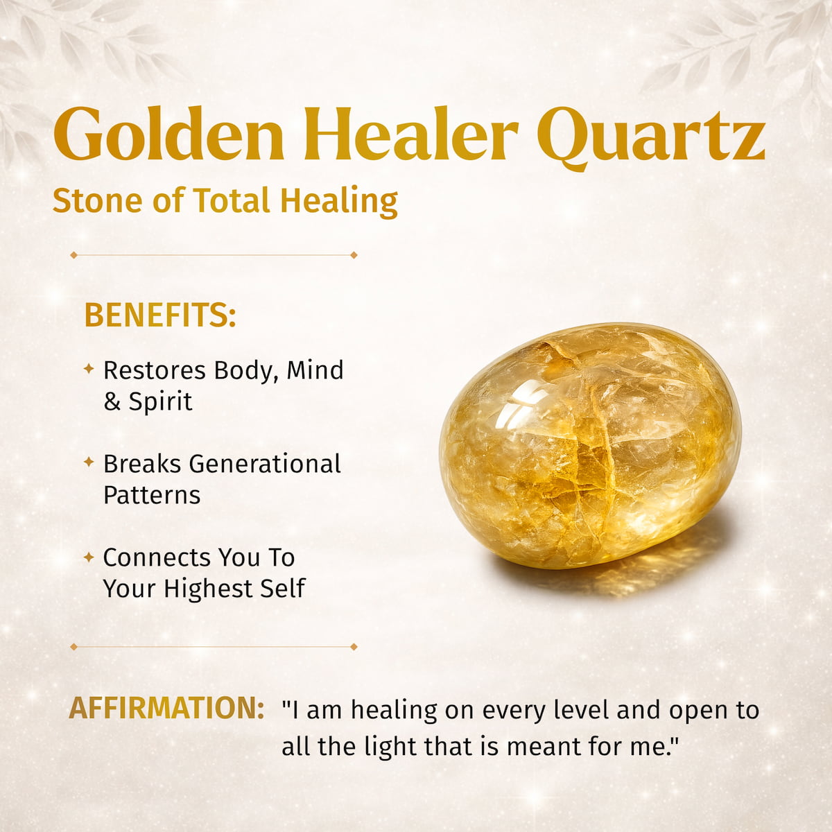 The Master Reset – Golden Healer Quartz Bracelet Conscious Items