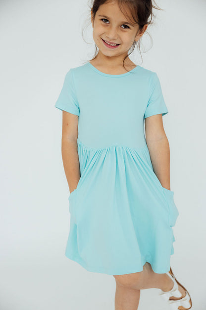 Aqua S/S Pocket Twirl Dress Mila & Rose ®