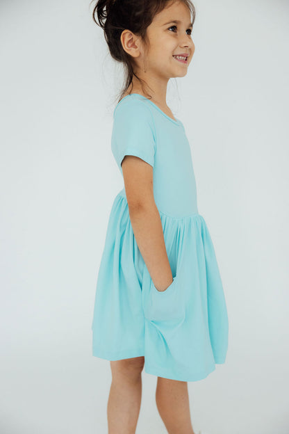 Aqua S/S Pocket Twirl Dress Mila & Rose ®