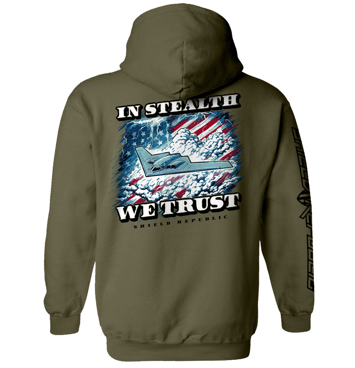 In Stealth We Trust (Black) Shield Republic