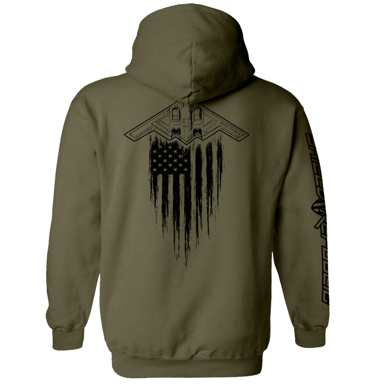 B2 Stealth Bomber Flag Shield Republic