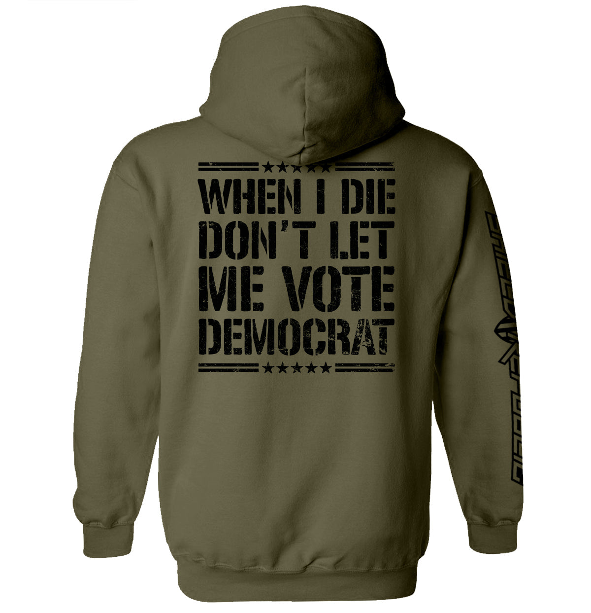 When I Die Don't Let Me Vote Democrat Shield Republic