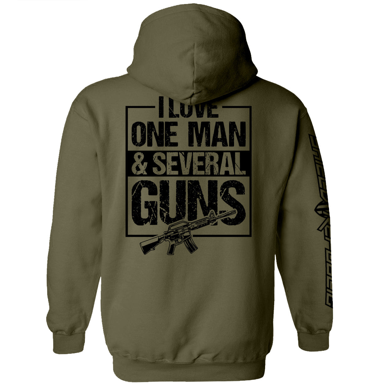 I Love One Man & Several Guns (Back Print) Shield Republic