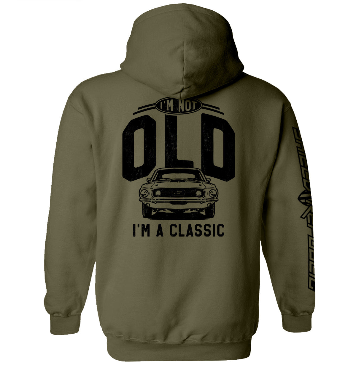 I'm Not Old I'm a Classic (69 Mustang) Shield Republic