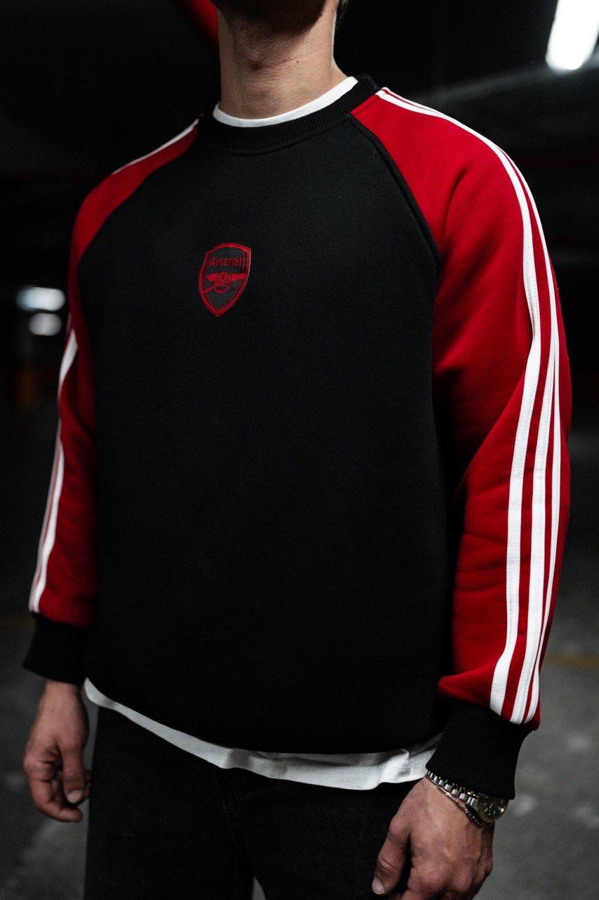 Arsenal Logo Black and Red Sweatshirt - Stylish Fan Apparel Withinblack