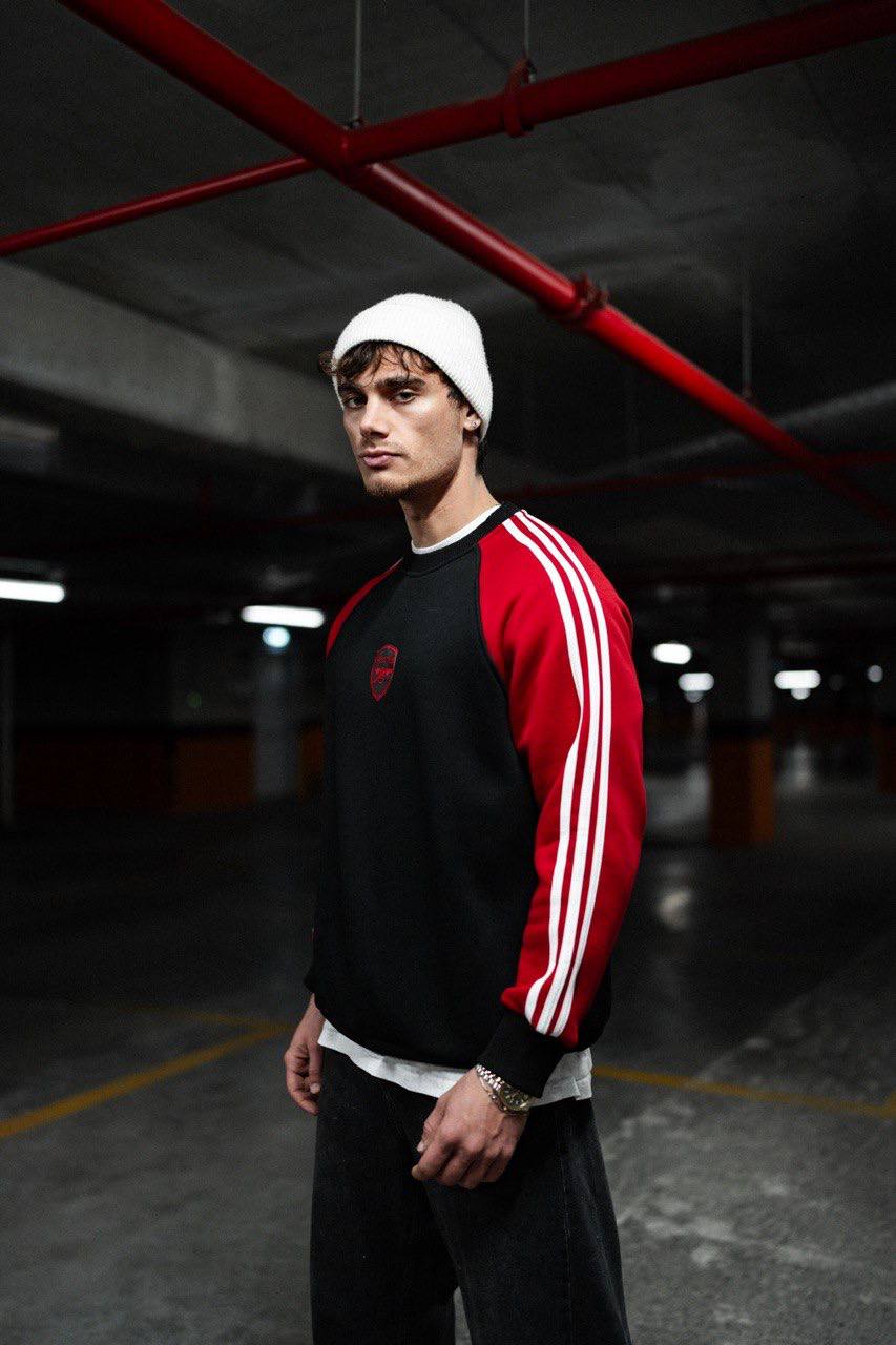Arsenal Logo Black and Red Sweatshirt - Stylish Fan Apparel Withinblack