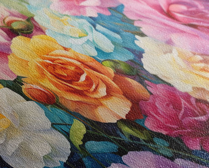 Beautiful Rose Art, Framed Canvas Print, Floral Art, Botanical  Decor, Blue and Yellow Roses, 3 Piece Art Set NuevArt