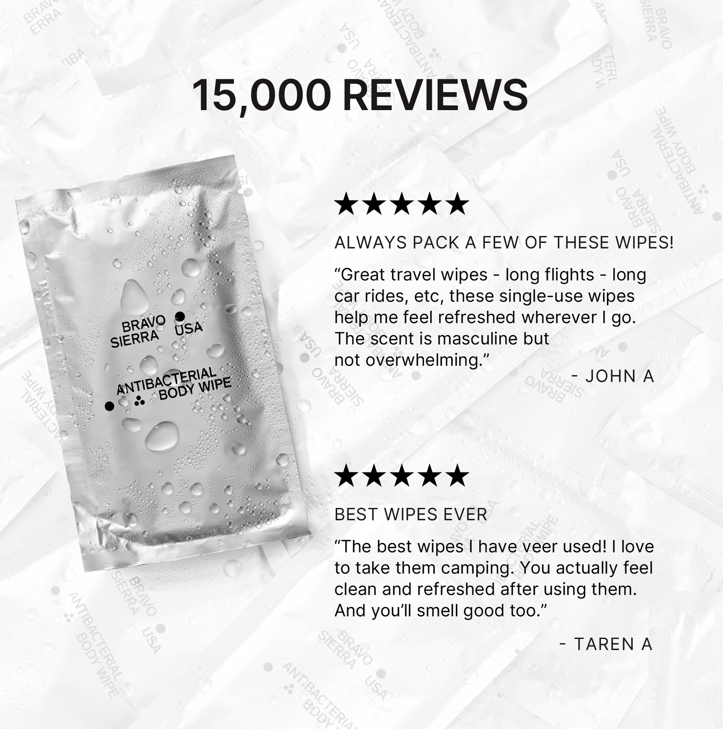 ANTIBACTERIAL BODY WIPES Bravo Sierra
