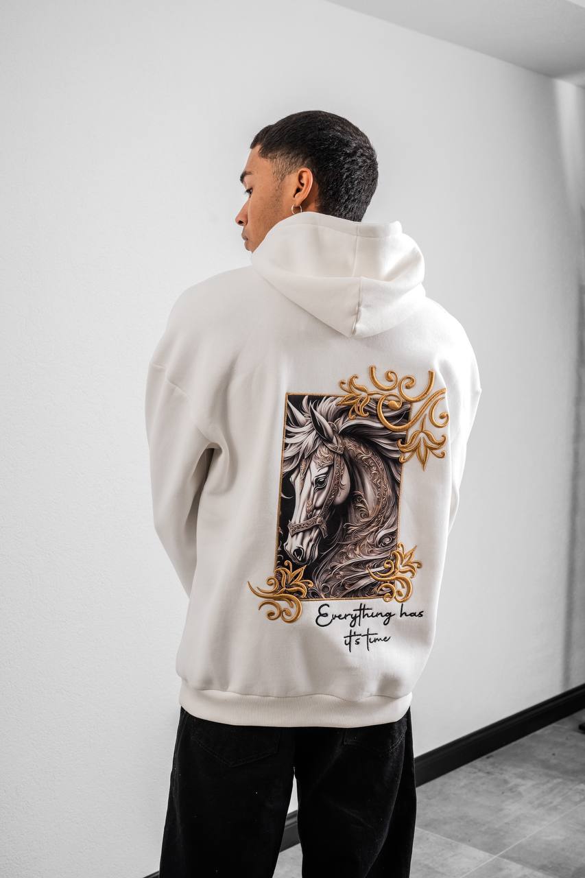 Artistic Horse Graphic Hoodie Withinblack