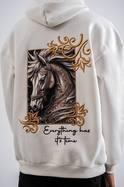 Artistic Horse Graphic Hoodie Withinblack