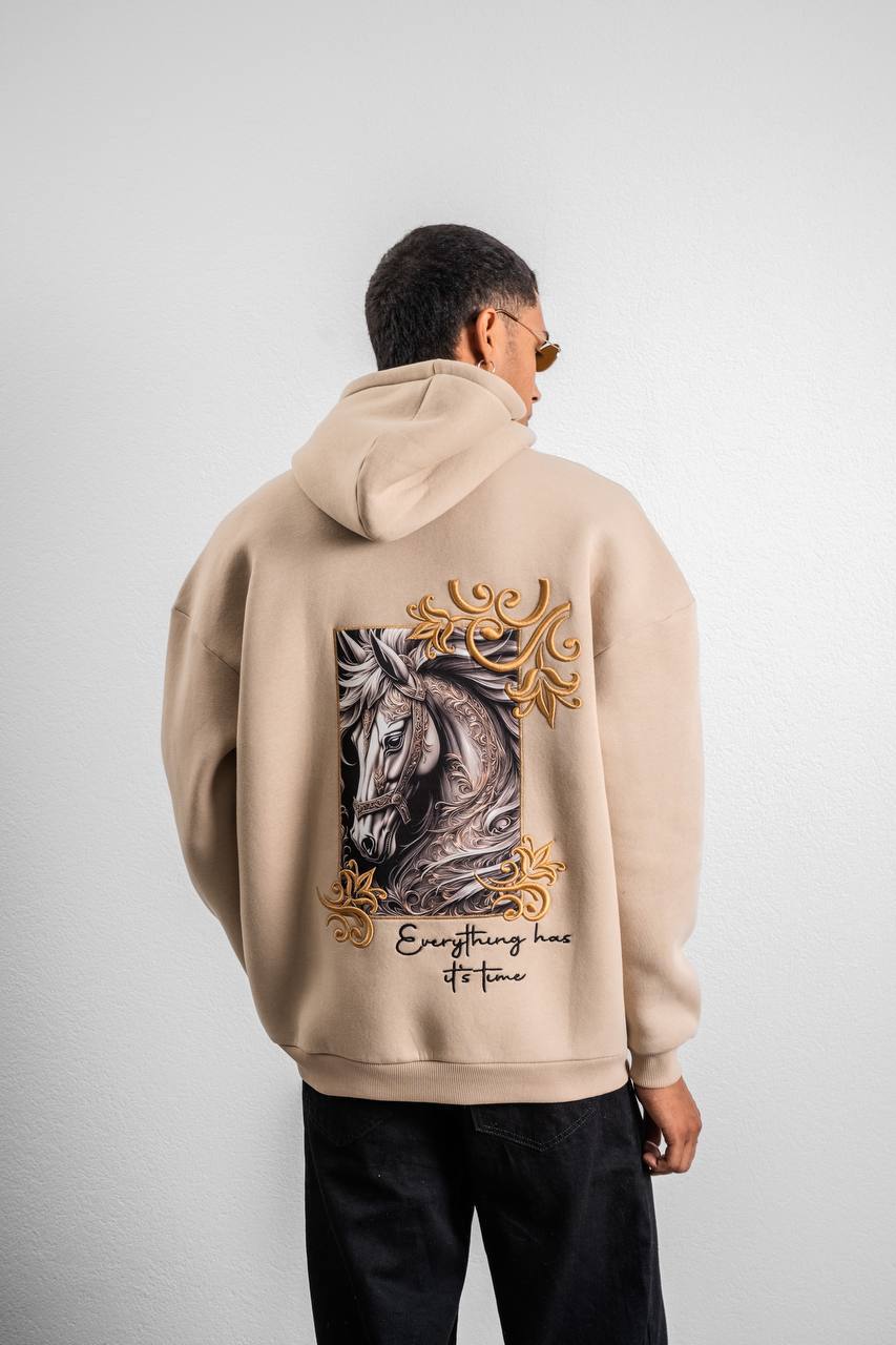 Artistic Horse Graphic Hoodie Withinblack