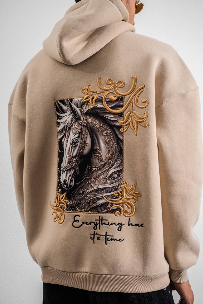 Artistic Horse Graphic Hoodie Withinblack