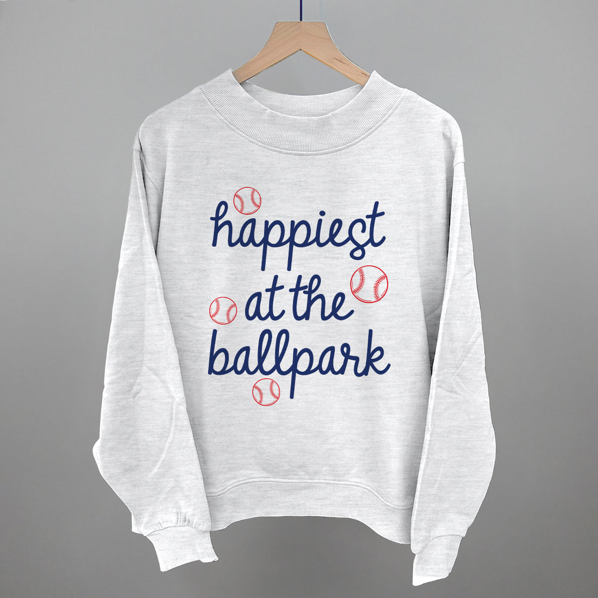 Happiest At The Ballpark Navy Script Ivy + Cloth