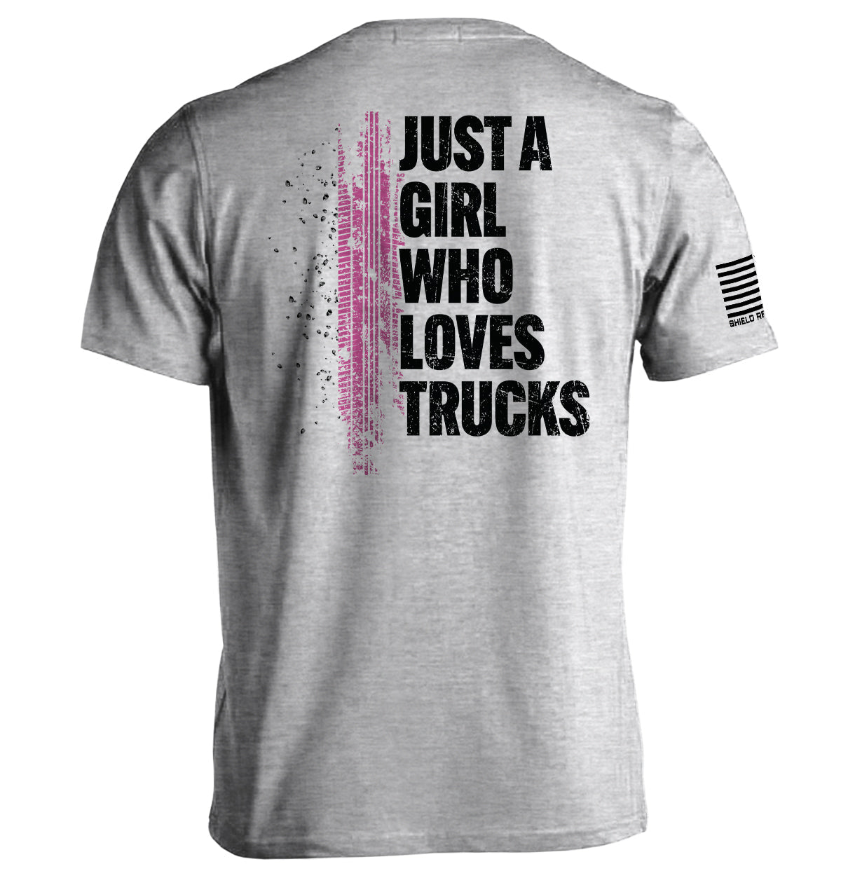 Just A Girl Who Loves Trucks Shield Republic