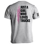 Just A Girl Who Loves Trucks Shield Republic