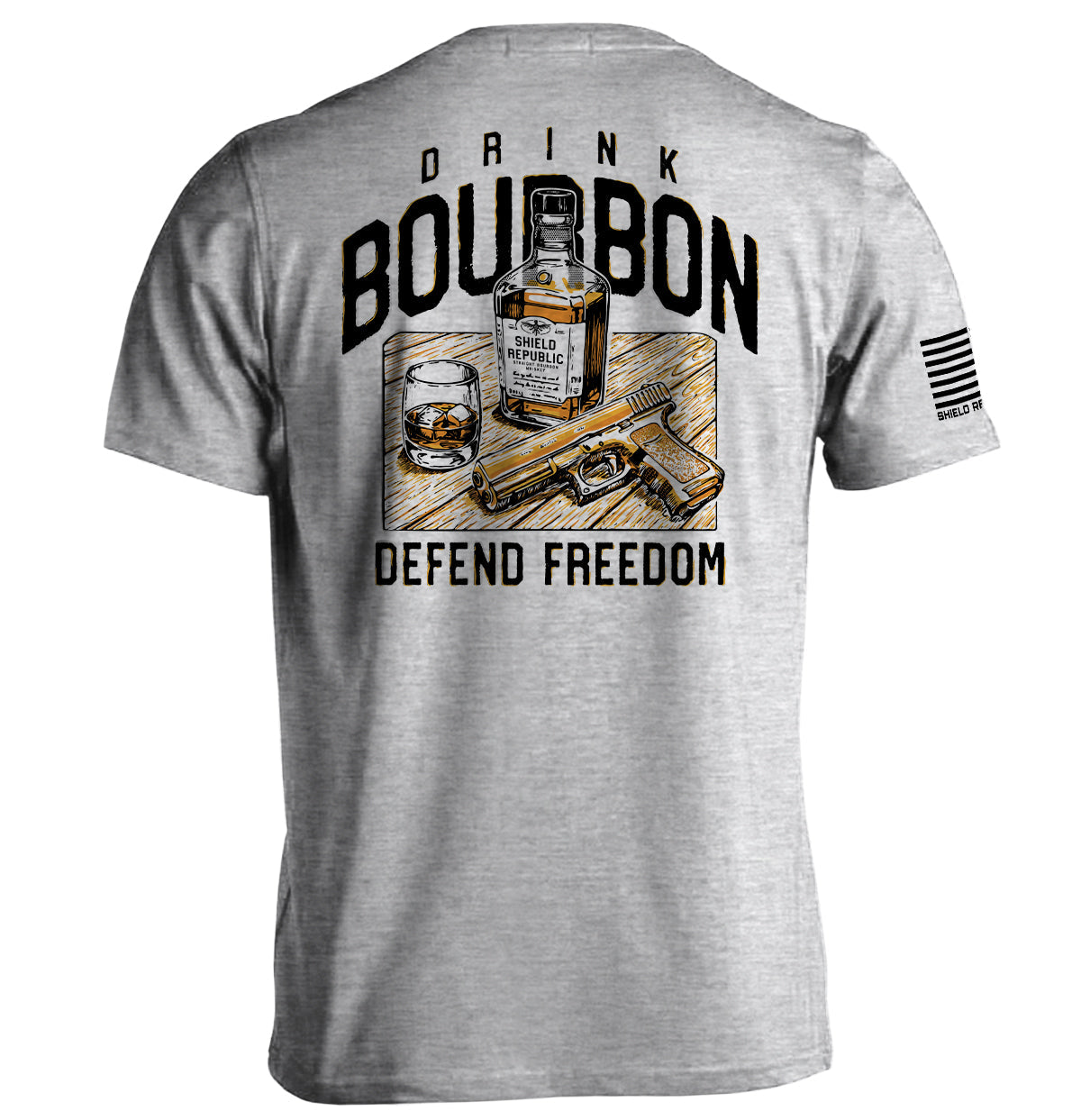 Drink Bourbon Defend Freedom Shield Republic