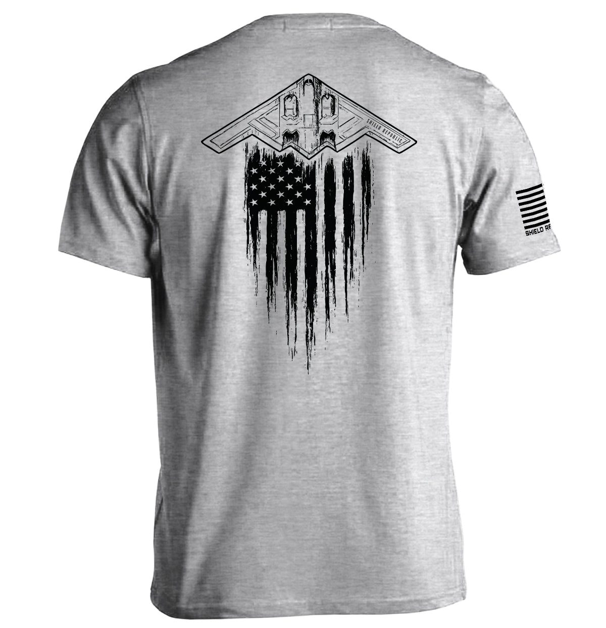 B2 Stealth Bomber Flag Shield Republic