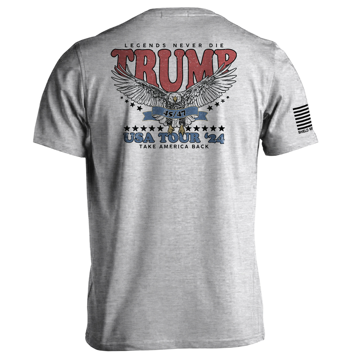 Legends Never Die Trump USA Tour 2024 Shield Republic