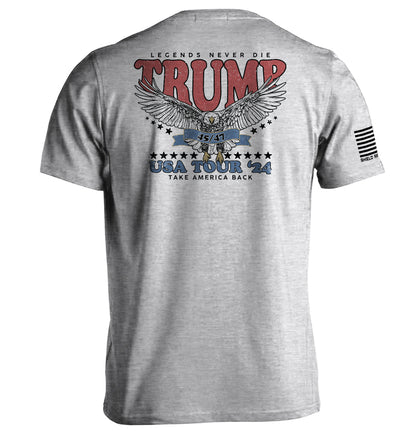 Legends Never Die Trump USA Tour 2024 Shield Republic