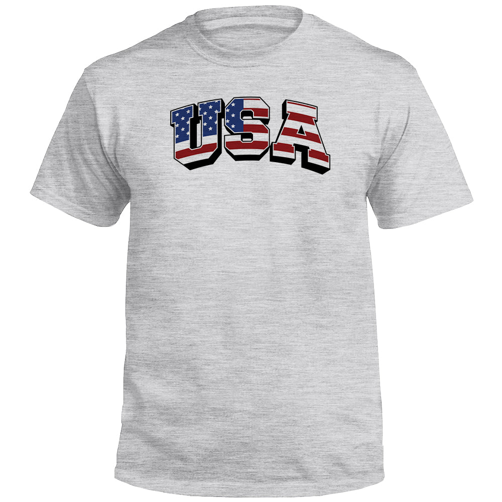 USA Flag Lettering (Front) Shield Republic