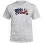 USA Flag Lettering (Front) Shield Republic