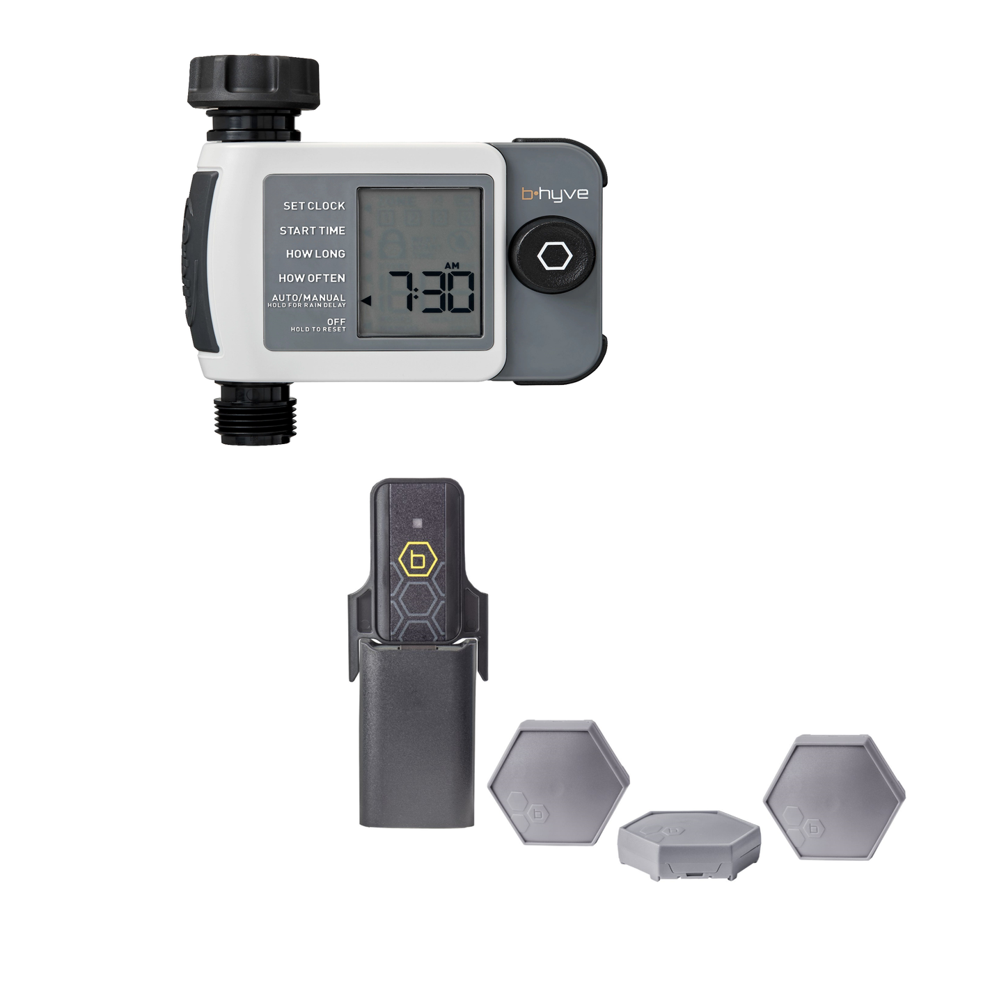 B-hyve XD Bluetooth 1-Outlet Hose Faucet Timer with B-hyve Flood Sensors | 71103 Orbit Irrigation