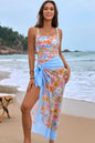 🌺 Square Neck Printed One-Piece Swimwear & Cover-Up Set FitiqueFit