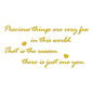 Precious English Letter Acrylic Mirror Surface Sticker Literary Sentence Background Wall Decoration Self-Adhesive 3D Wall Sticker