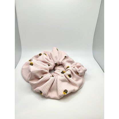 Pink Bees Ribbed Scrunchie Enchanted Scrunch