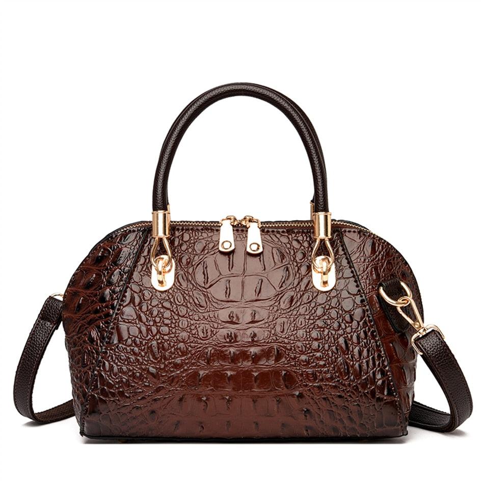 Crocodile Pattern Messenger Shoulder Bag – Stylish Cowgirl Bag for Any Occasion Country in My Heart