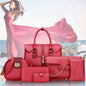 Trendy European Style Snake Print Shoulder Bag Set