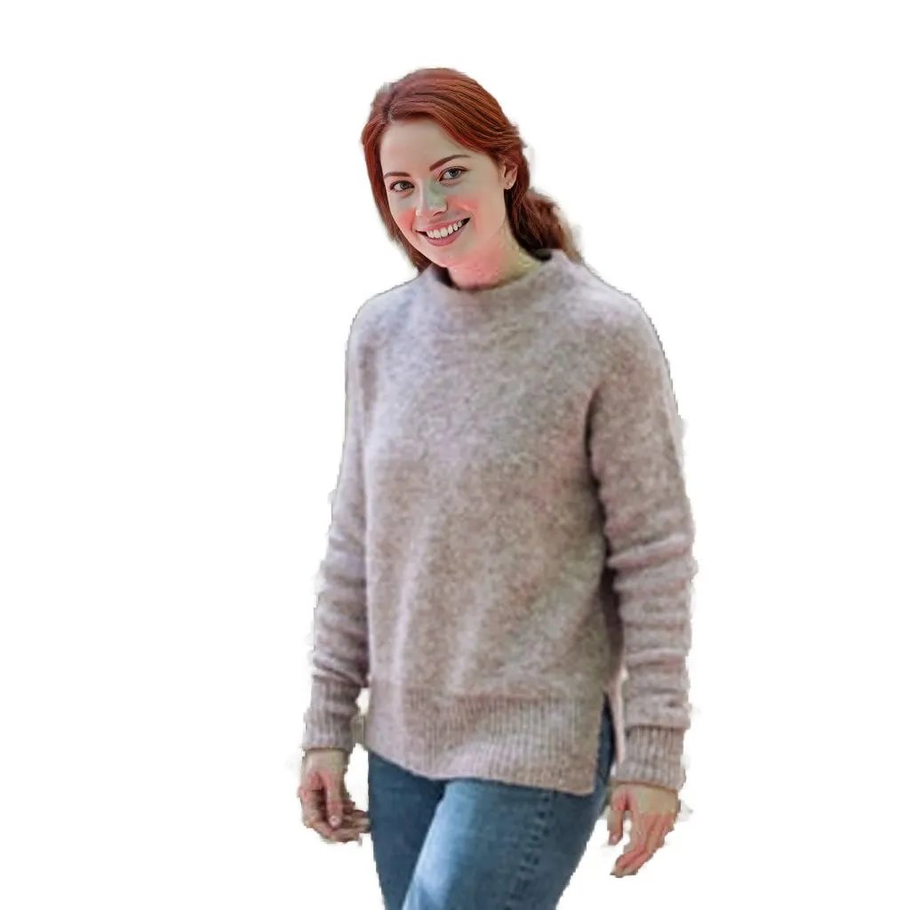 Raya Mock Alpaca Sweater Purely Alpaca