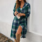 Contrasting Color Hooded Jacket – Stylish Cowgirl Outerwear with Checkered Pattern Country in My Heart
