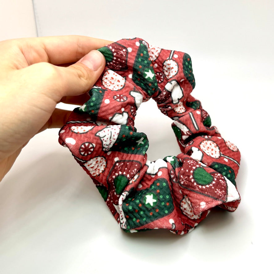 Mini Red Coffee Cup Christmas Bullet Scrunchie Enchanted Scrunch
