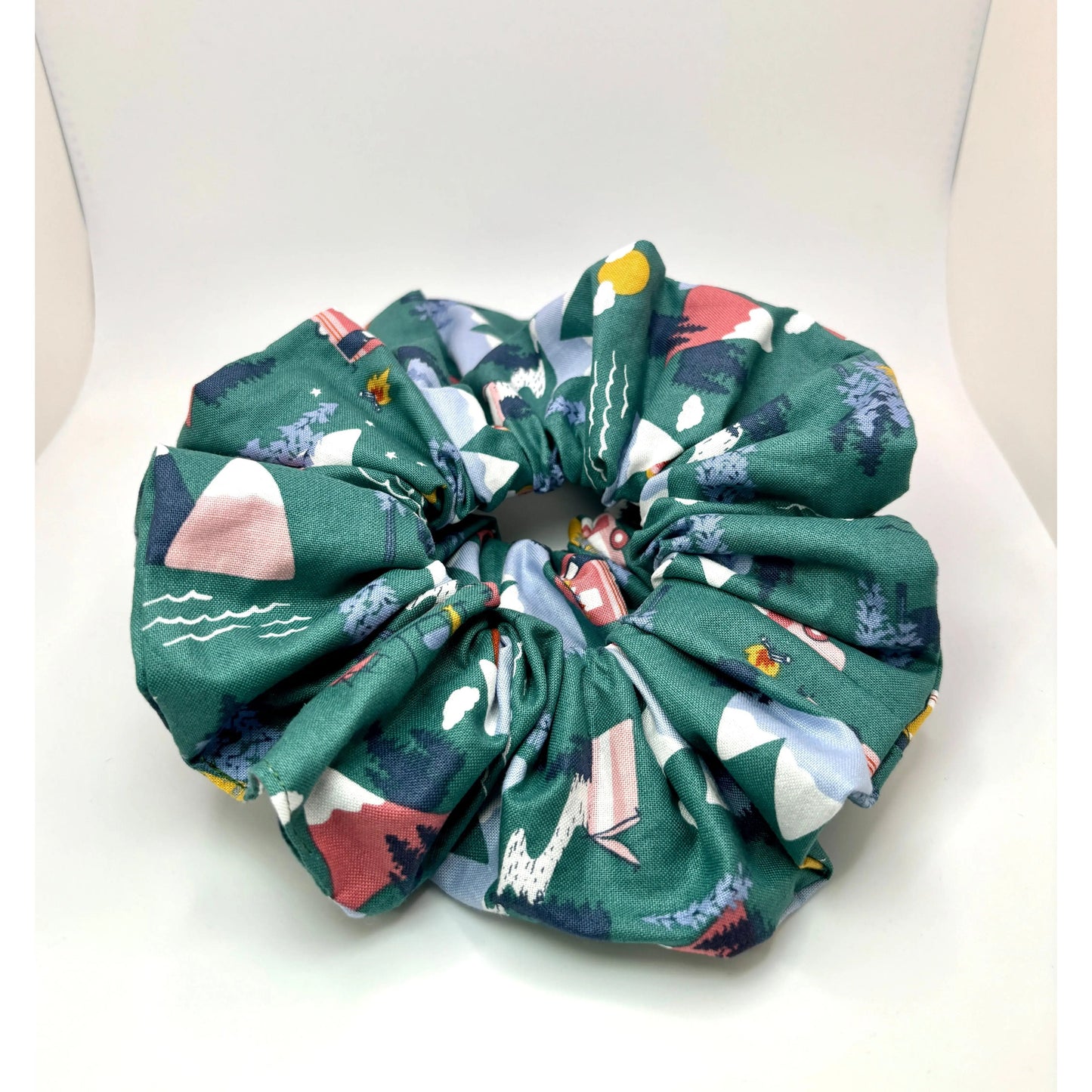 Teal Mountains & Campers Scrunchie Enchanted Scrunch