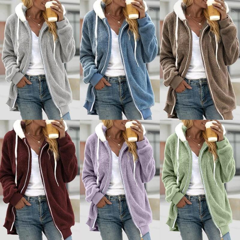Plush Zipper Hooded Jacket | Warm, Cozy & Stylish for the Cowgirl Lifestyle Country in My Heart
