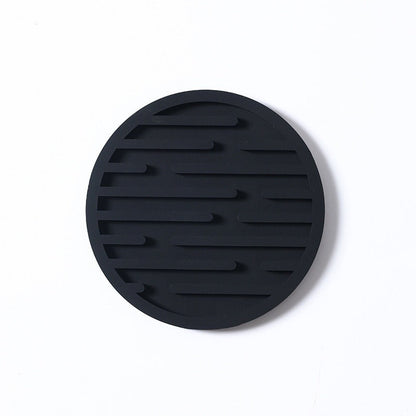Hot selling silicone cup pad, circular and thickened 10CM drainage pad, heat insulation and anti slip tea cup pad