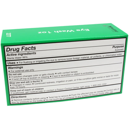 Eye wash, 1 oz., 1/Box quakekits.com