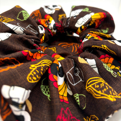 Turkey Dog Thanksgiving Scrunchie Enchanted Scrunch