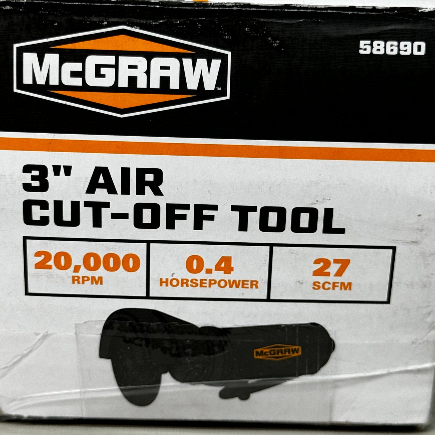 MCGRAW 3" Air Cut-Off Tool 8" x 3 1/2" Black 58690 PayWut