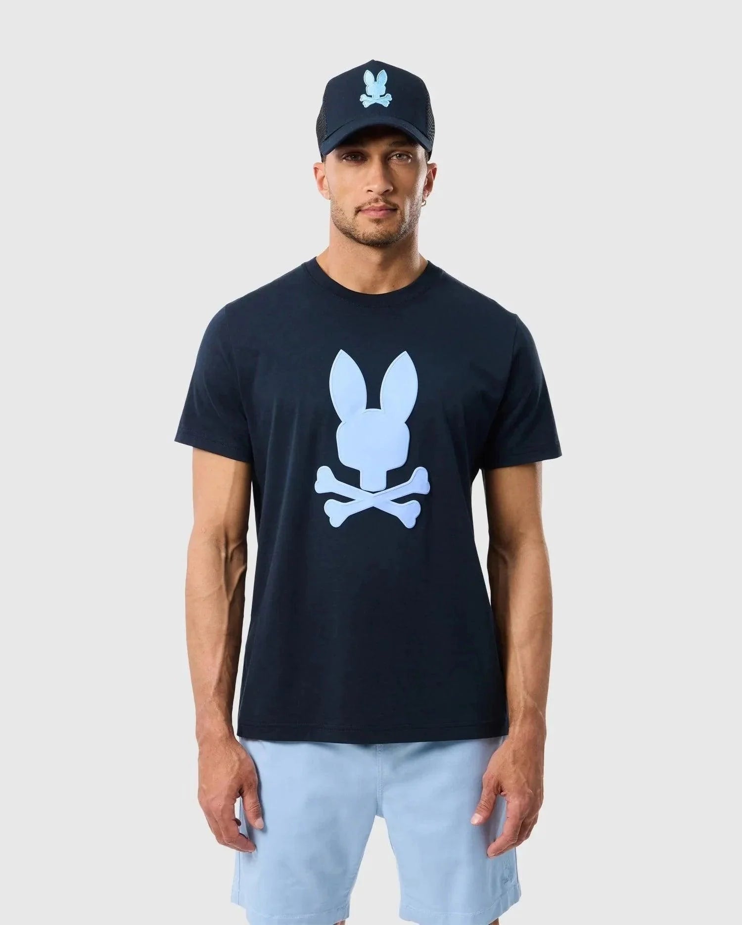 Psycho Bunny Houston Graphic Tee - Navy Denim Exchange