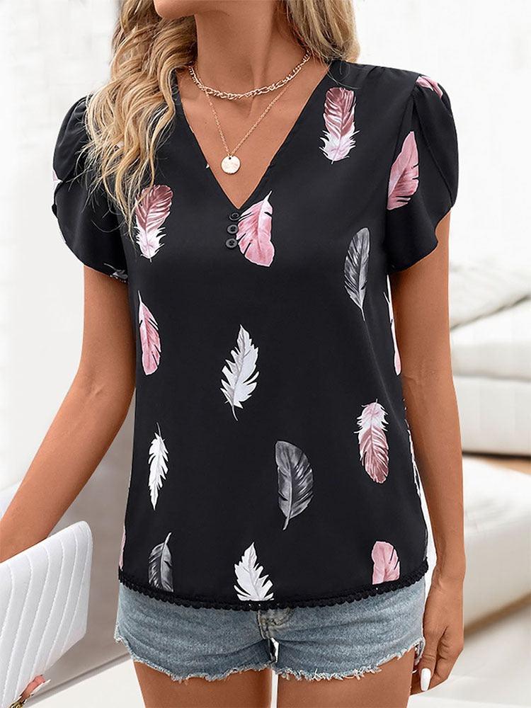 Feather Print Cowgirl Top | Perfect for Casual Cowgirl Style Country in My Heart