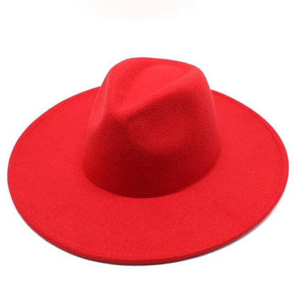 Modern Classic Felt Fedora – Stylish Wide Brim Wool Hat for Men and Women Country in My Heart