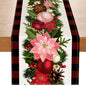 Christmas plaid linen table flag floral ball printed tablecloth entrance small tablecloth living room counter decoration tea flag