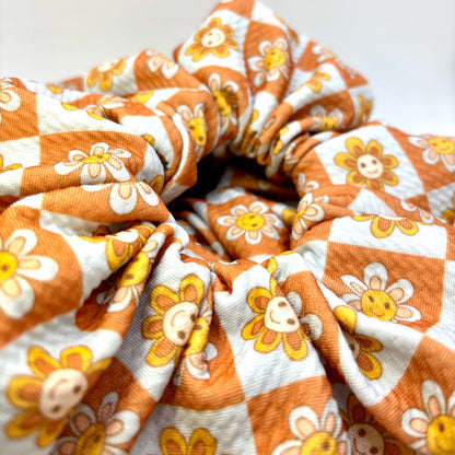 Boho Checkered Summer Scrunchie Enchanted Scrunch
